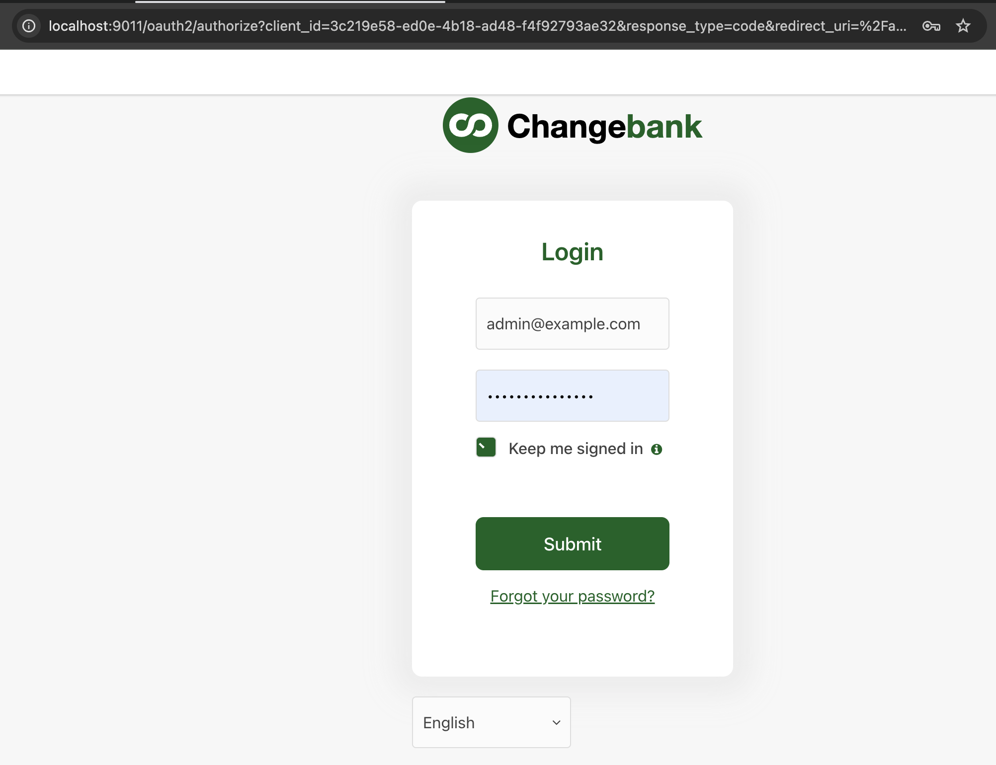 FusionAuth Admin Login
