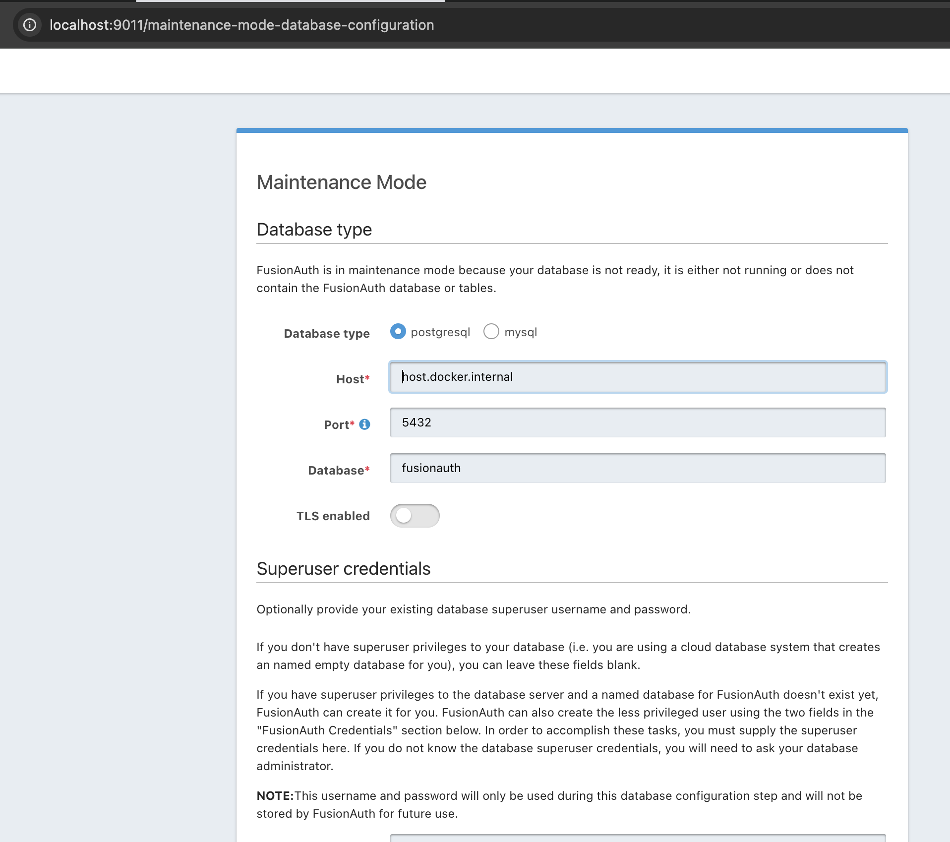 FusionAuth Maintenance Mode